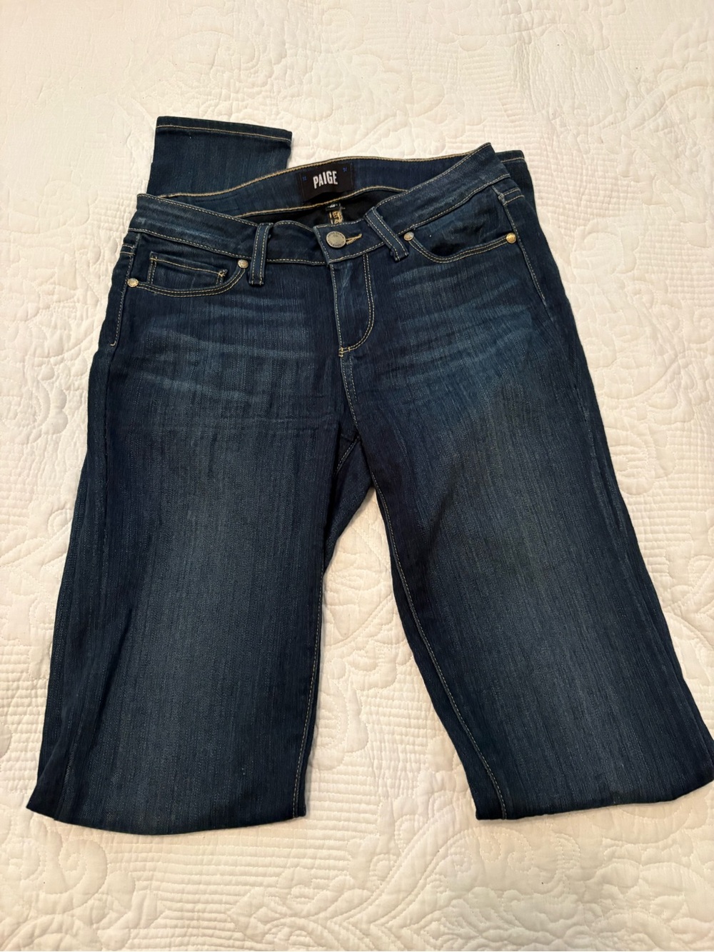 PAIGE Leggy Ultra Skinny Jeans in Dark Indigo